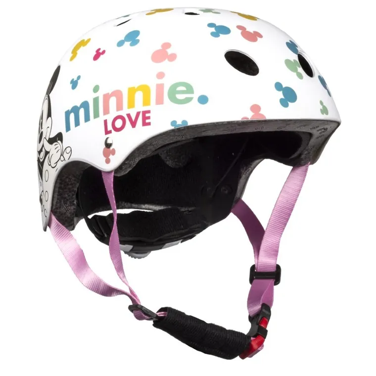 Myszka Minnie, kask ochronny, biały, rozmiar 54-58 cm