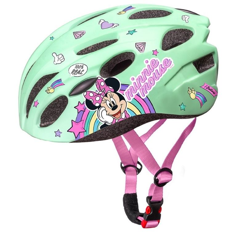 Myszka Minnie, kask ochronny, in-mold, mint, rozmiar 52-56 cm