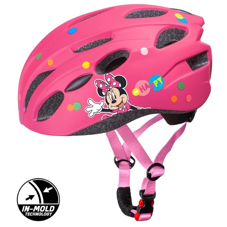 Myszka Minnie, kask ochronny, in-mold, pink, rozmiar 52-56 cm