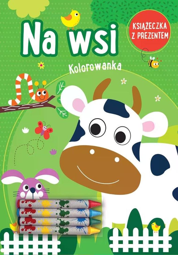Na wsi. Kolorowanka + kredki