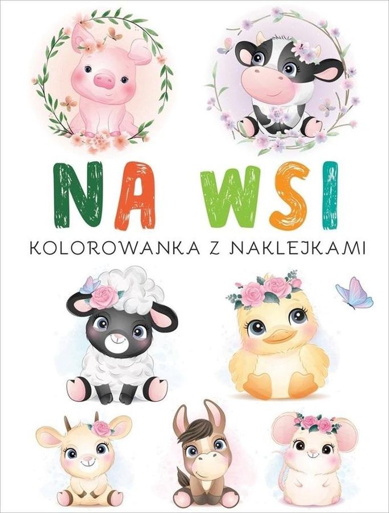 Na wsi. Kolorowanka z naklejkami
