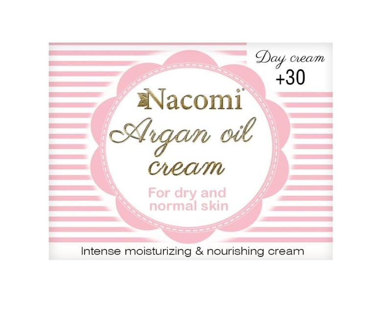 Nacomi, Argan Oil, arganowy krem do skóry suchej i normalnej, 30+, na dzień, 50 ml