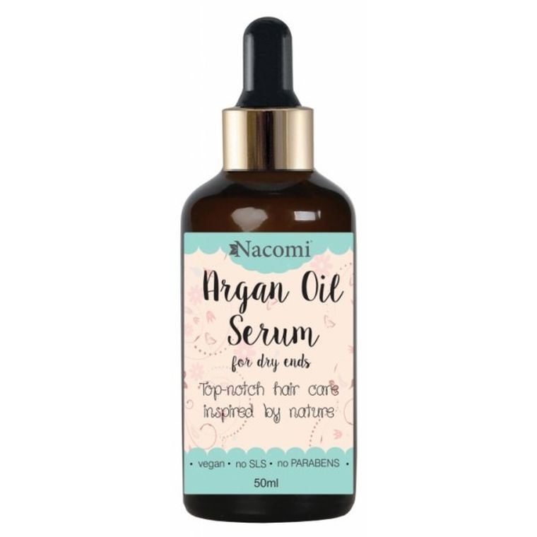 Nacomi, Argan Oil Serum, serum do końcówek z olejem arganowym z pipetą, 50 ml