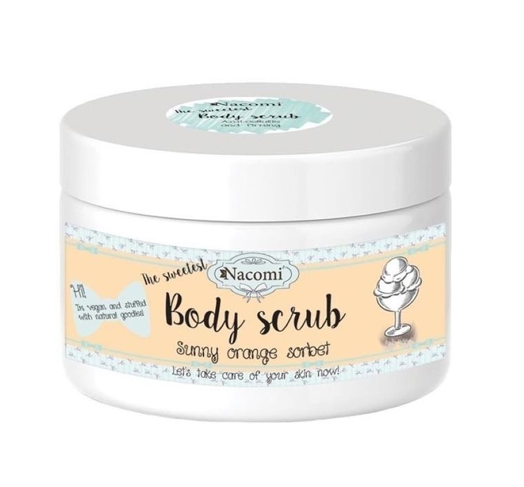 Nacomi, Body Scrub, cukrowy peeling, Pomarańczowy, 125 g