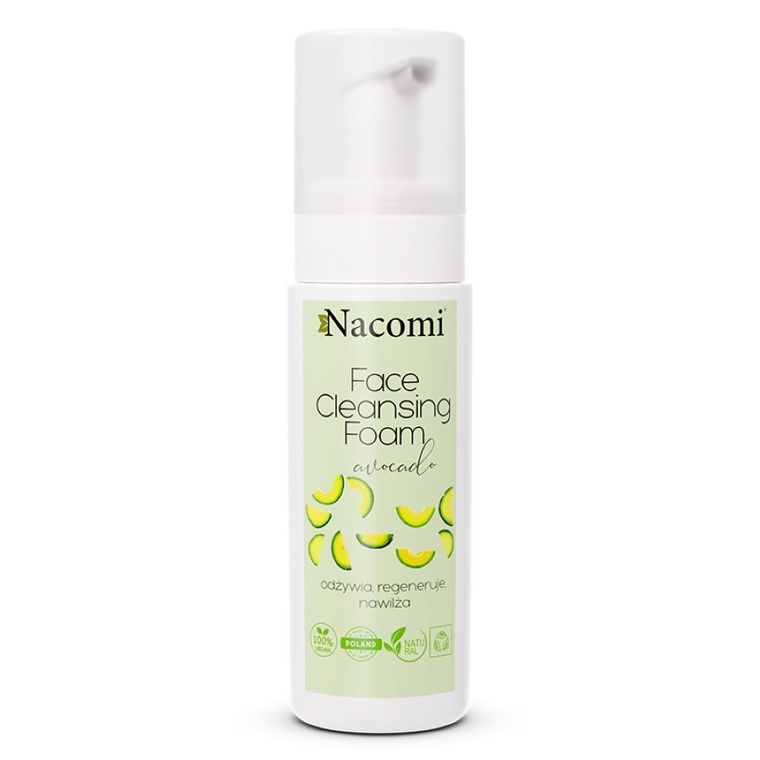 Nacomi, Face Cleansing Foam, pianka oczyszczająca do twarzy, Avocado, 150 ml