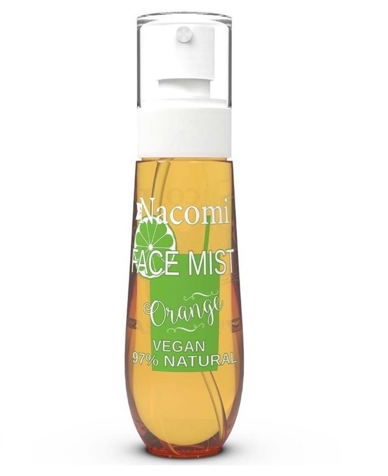 Nacomi, Face Mist Vegan Natural Orange, mgiełka do ciała i twarzy o zapachu Pomarańczy 80 ml