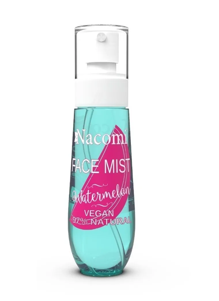 Nacomi, Face Mist Vegan Natural Watermelon, mgiełka do ciała i twarzy o zapachu Arbuza, 80 ml