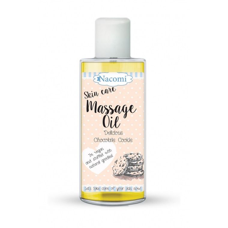 Nacomi, Massage Oil, nawilżający olejek do masażu, Pyszne Ciasteczko, 150 ml