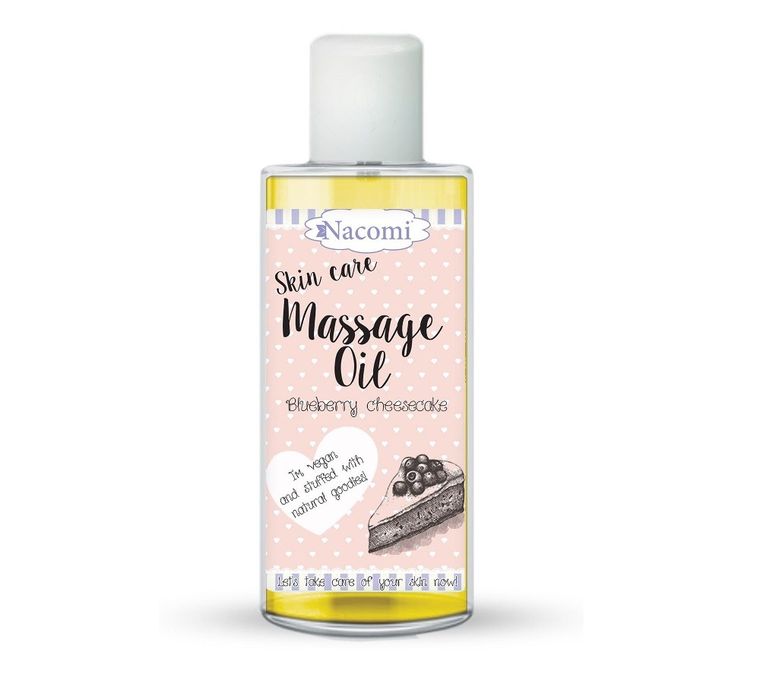 Nacomi, Massage Oil, olejek do masażu, Blueberry Cheesecake, 150 ml