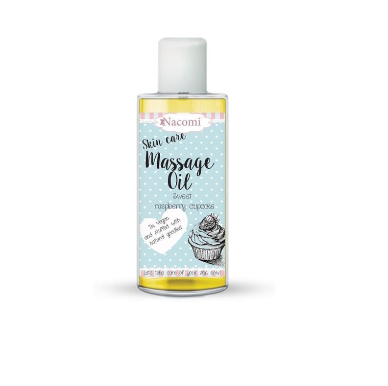Nacomi, Massage Oil, olejek do masażu, Raspberry Cupcake, 50 ml