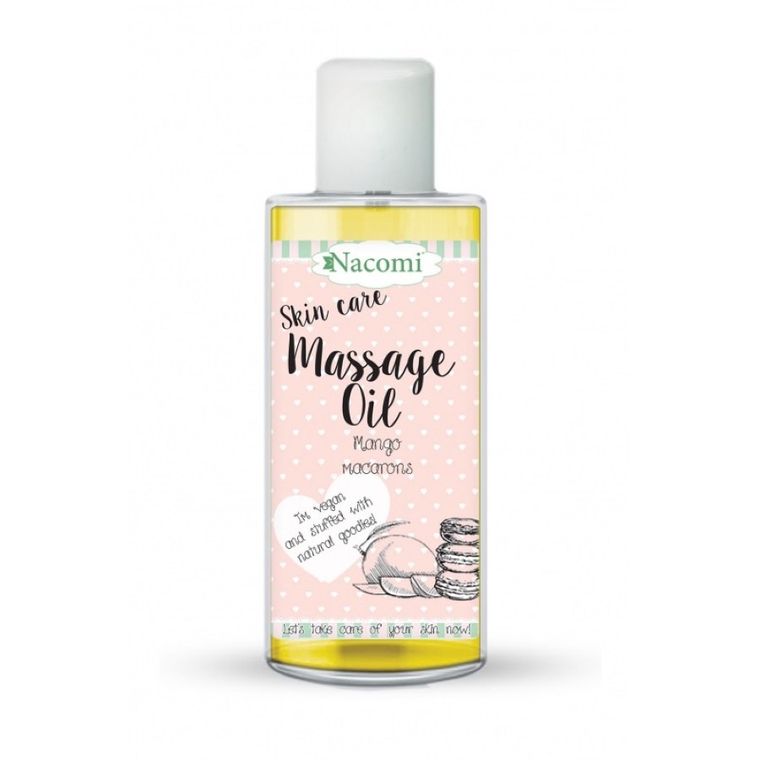 Nacomi, Massage Oil, wyszczuplający olejek do masażu, Makaroniki Mango, 150 ml