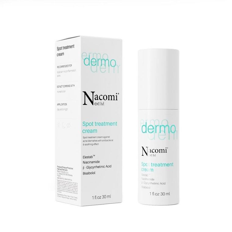 Nacomi, Next Level Dermo, punktowy krem przeciwdziałający niedoskonałościom, 30 ml