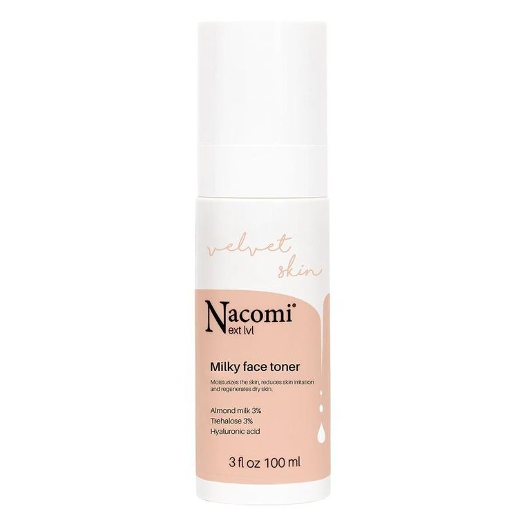 Nacomi, Next Level Milky Face Toner, mleczny nawilżający tonik do twarzy, 100 ml