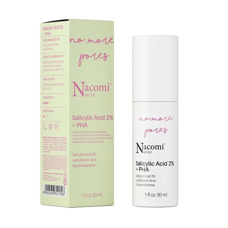 Nacomi, Next Level, serum, kwas salicylowy 2% + PHA, 30 ml