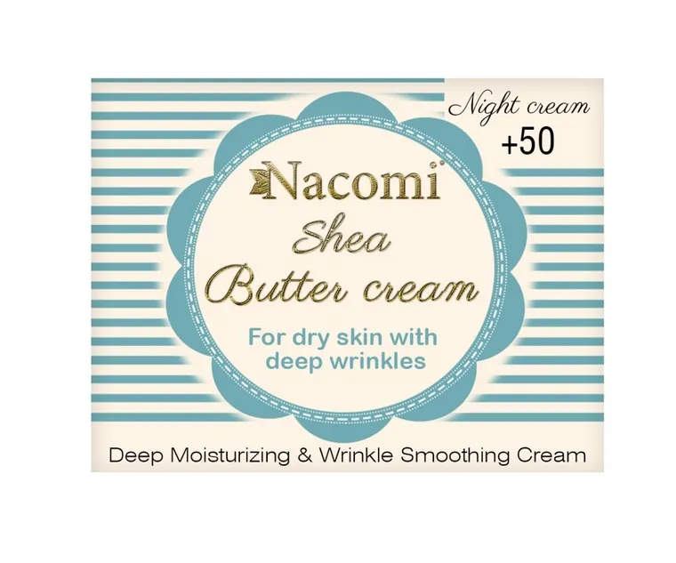 Nacomi, Shea Butter Cream, krem do twarzy z peptydem, 50+ na noc, 50 ml