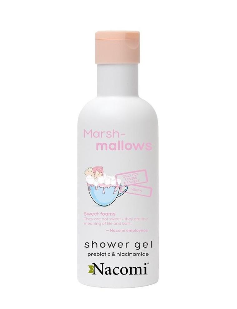 Nacomi, Shower Gel, żel pod prysznic, Marshmallow, 300 ml
