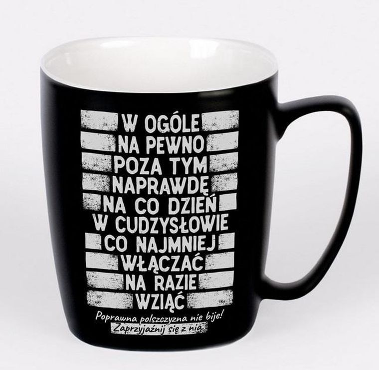 Nadwyraz, kubek ceramiczny, Parszywa 10, czarny matowy