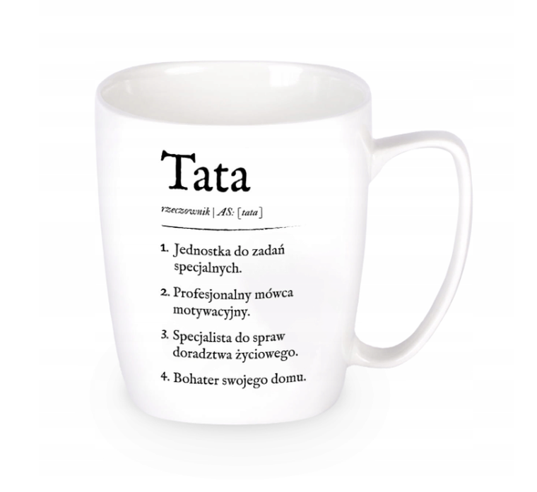 Nadwyraz, kubek, Tata, definicja