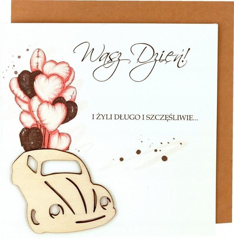 Naem, kartka ślubna