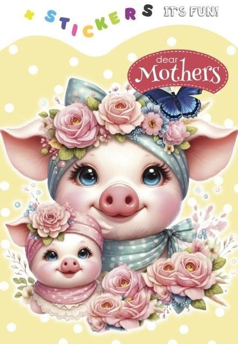 Najdroższe mamy. Kolorowanka z naklejkami