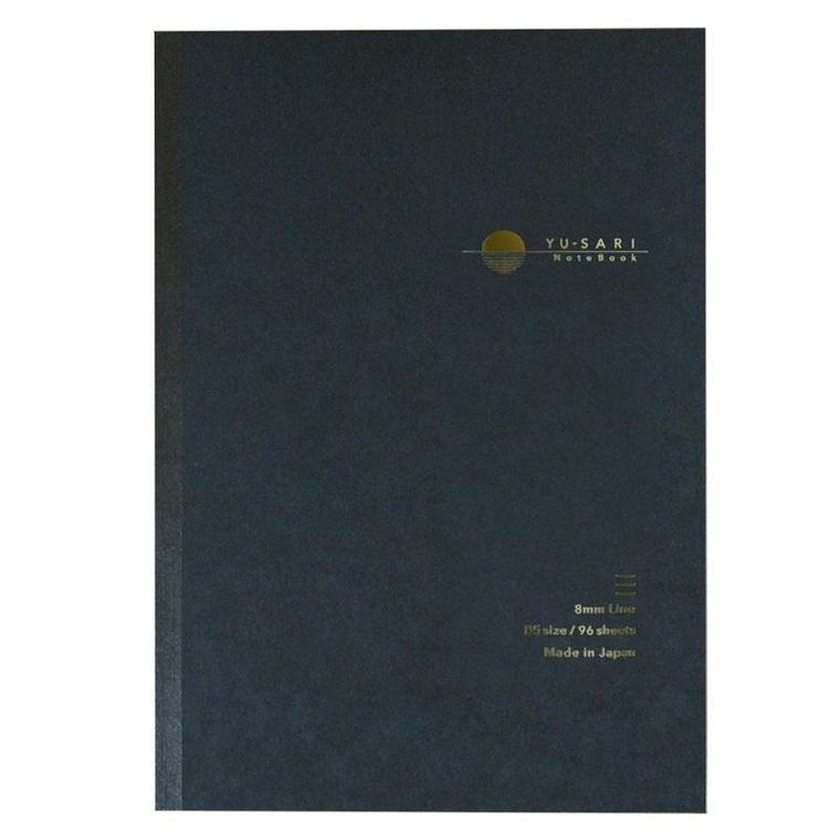 Nakabayashi, notatnik, B5, linie, 8 mm, Yu-Sari, czarny, 1 szt.