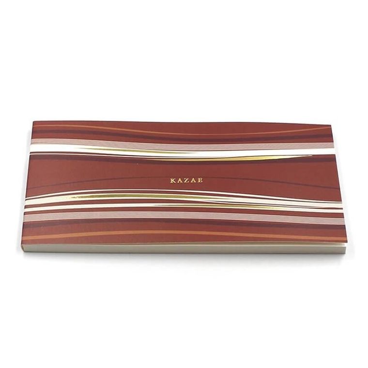 Nakabayashi, notatnik, z karteczkami, linia, czerwony