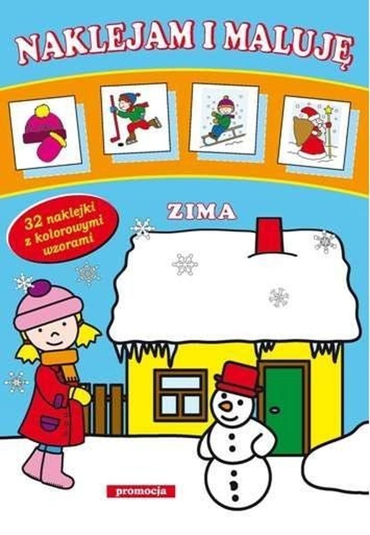 Naklejam i maluję. Zima