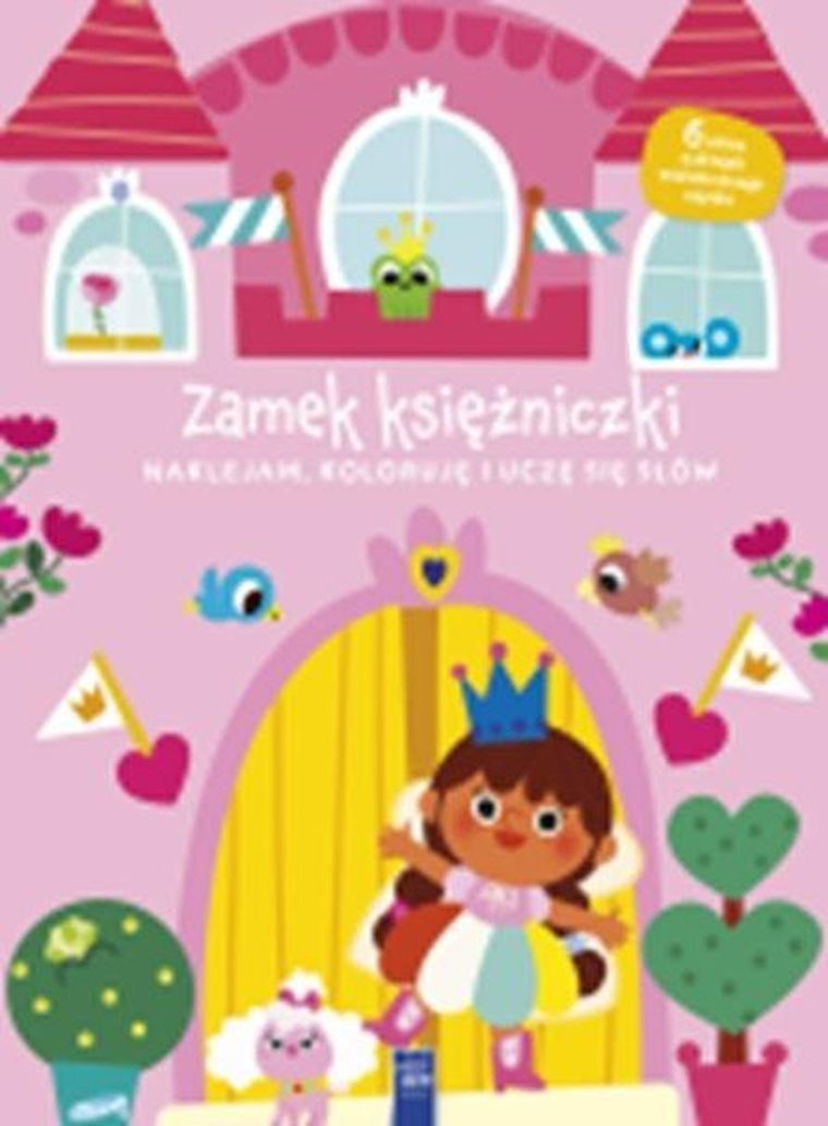 Naklejam koloruję, uczę się słów. Zamek księżniczki