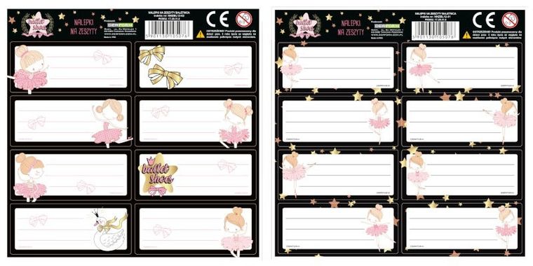 Naklejki na zeszyty, Baletnica