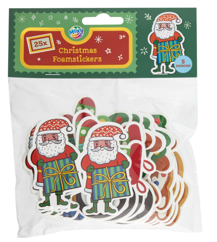 Naklejki piankowe, święta, 25 szt.