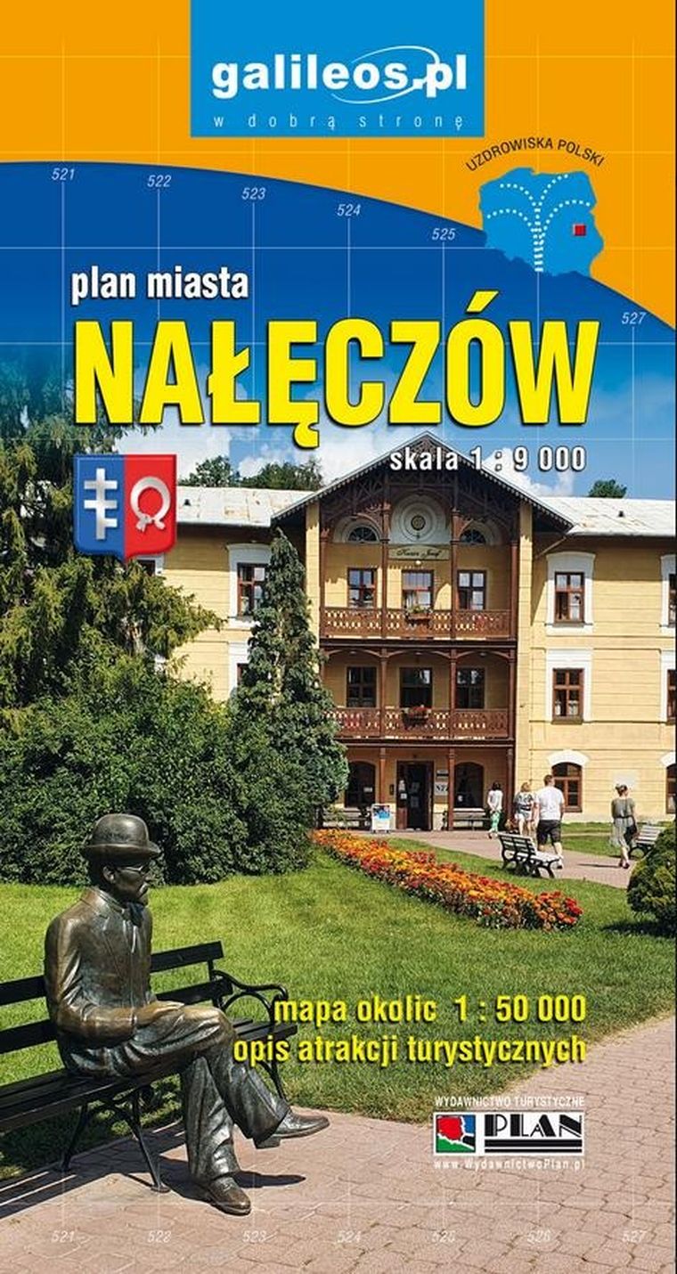 Nałęczów. Plan miasta i mapa okolicy