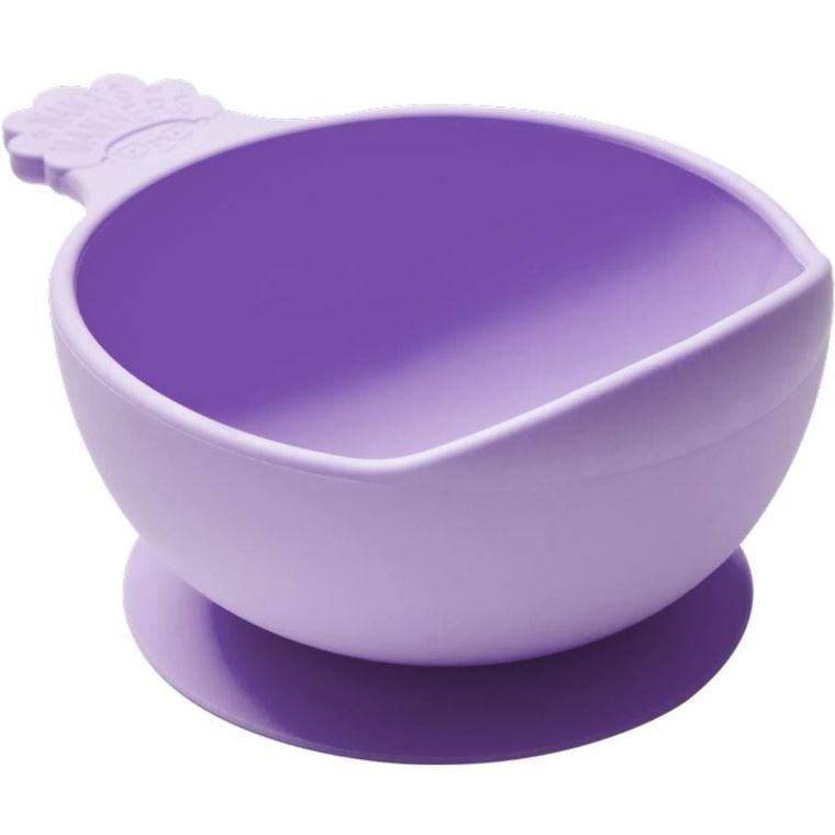 Nana's Manners, miska silikonowa z przyssawką i uchwytem, fioletowa