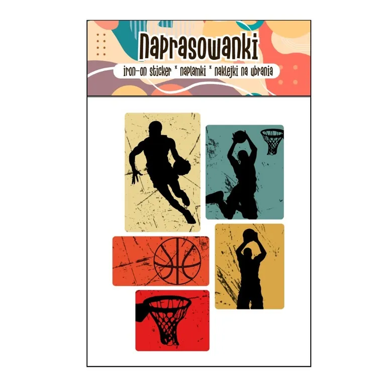 Naprasowanki, naplamki, Koszykówka, 5 elementów