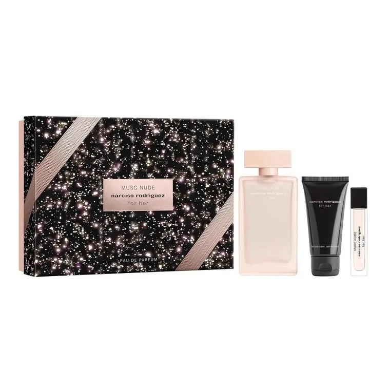 narciso rodriguez for her musc nude woda perfumowana 100 ml   zestaw 