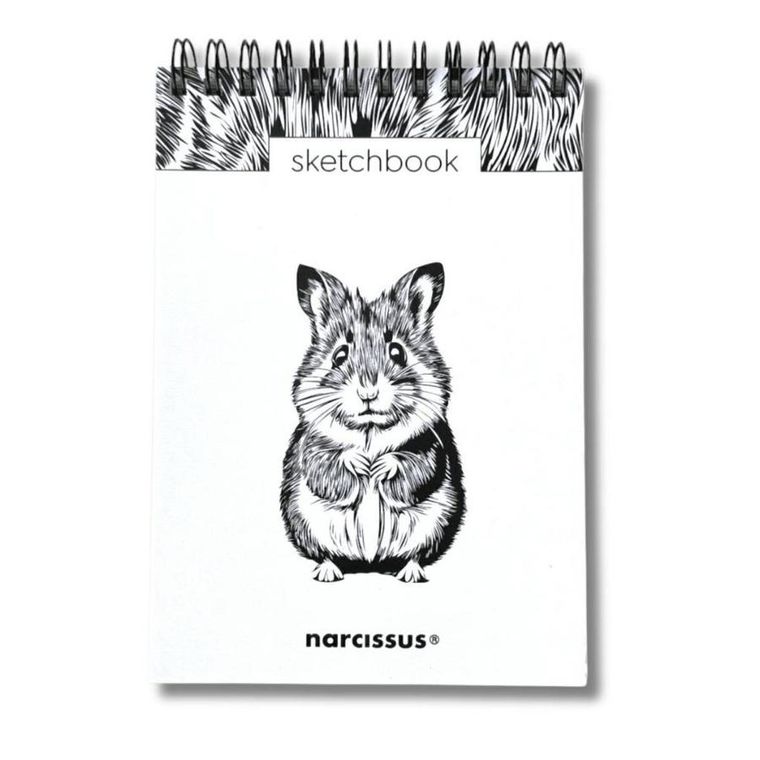 Narcissus, szkicownik na spirali, A6, 60 kartek, Chomik, 1 szt.