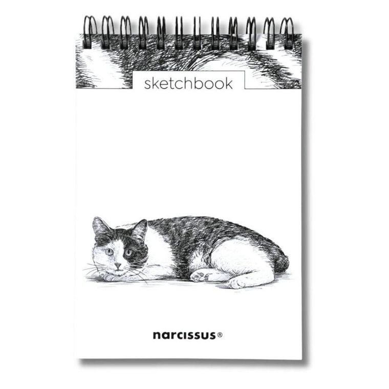 Narcissus, szkicownik na spirali, A6, 60 kartek, Kot, 1 szt.