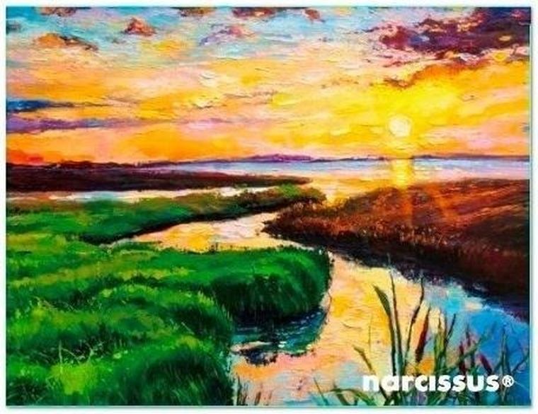 Narcissus, teczka kopertowa A6, PP, Rzeka, 1 szt.