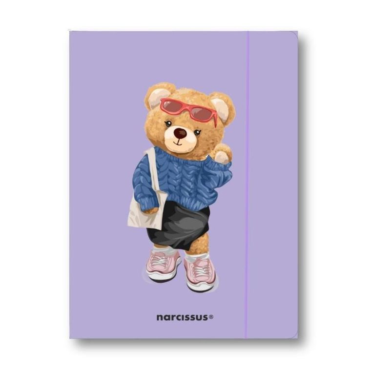 Narcissus, Teddies, teczka z gumką A4, Misia