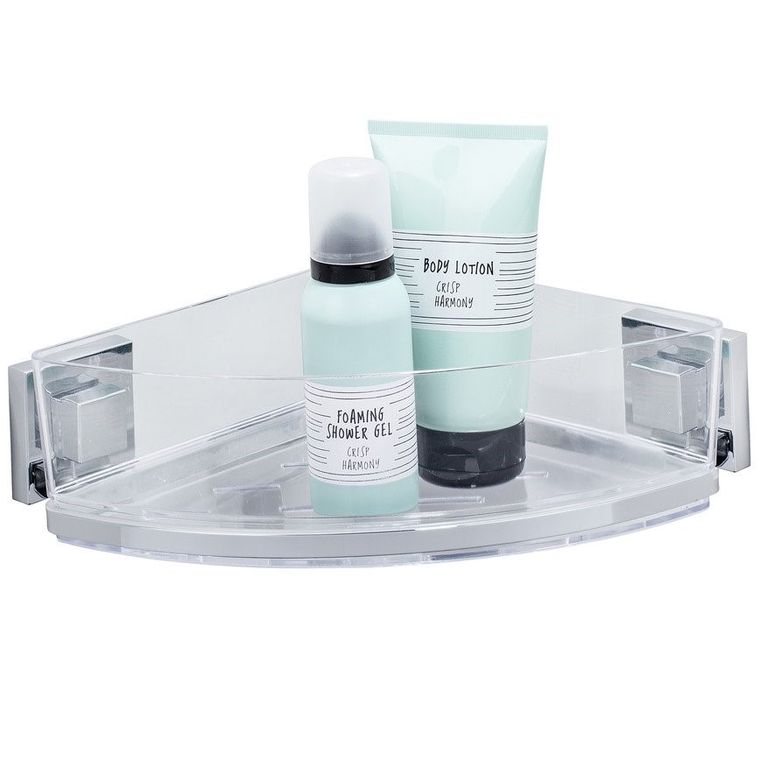 Narożna półka łazienkowa pod prysznic, Quadro, Vacuum-Loc