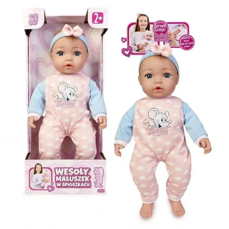 Natalia, interaktywna lalka bobas, 43 cm