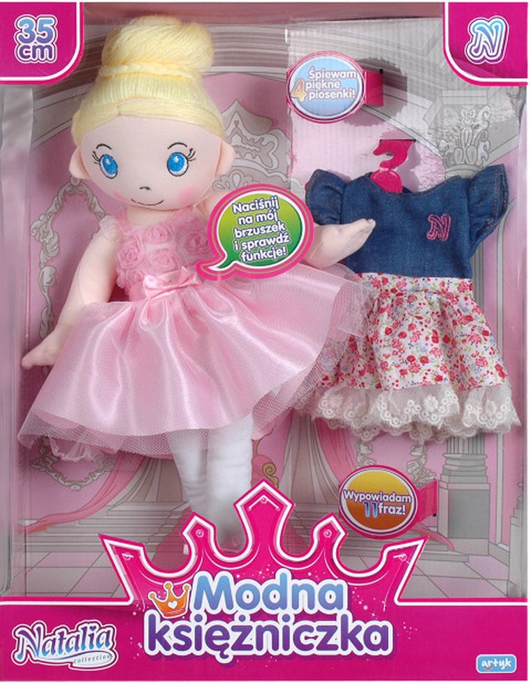 Natalia, Modna księżniczka, lalka szmacianka
