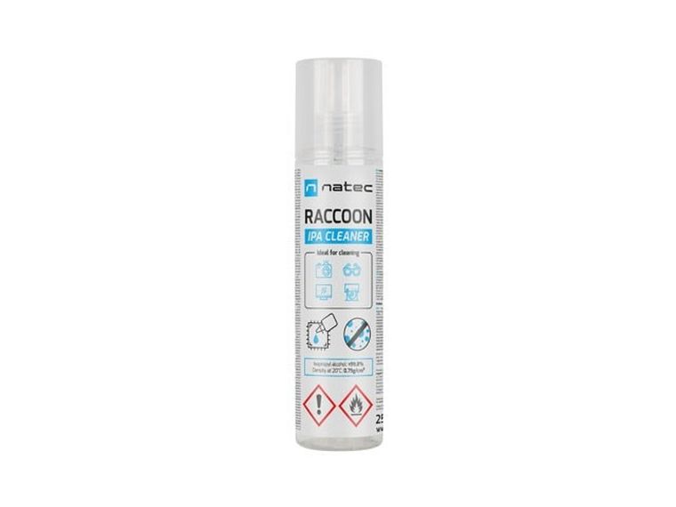 Natec, alkohol izopropylowy, RACCOON IPA CLEANER SPRAY, 250 ml