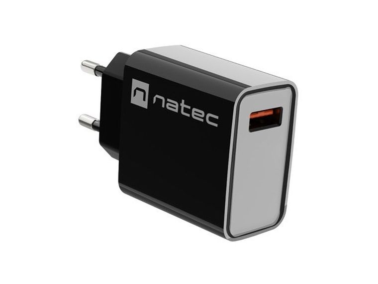 Natec Ładowarka Sieciowa Ribera USB-a 18w, czarna Nuc-2058