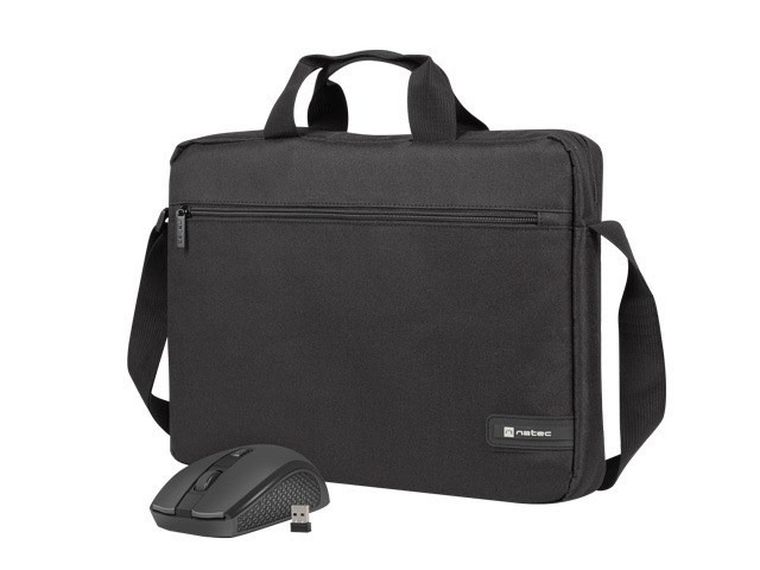Natec, Wallaroo 2, torba do laptopa 15.6" z myszką bezprzewodową, NTO-2051