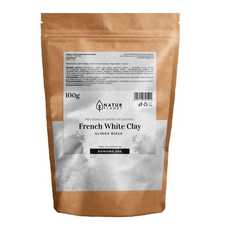 Natur Planet, glinka biała, 100g