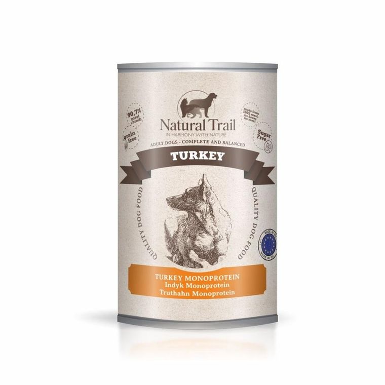 Natural Trail, indyk, karma mokra dla psów, 400g