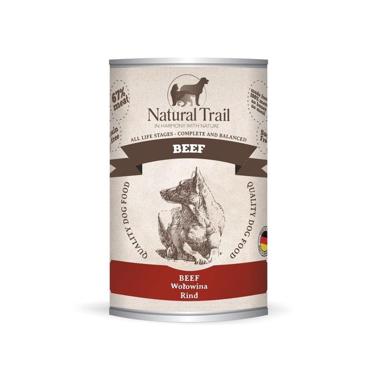 Natural Trail, wołowina, karma mokra dla psów, 400g