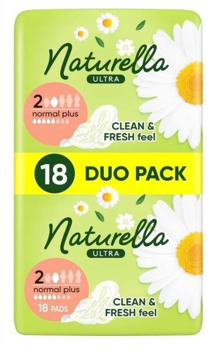 Naturella, Ultra, podpaski ze skrzydełkami normal plus, rozmiar 2, 18 szt.