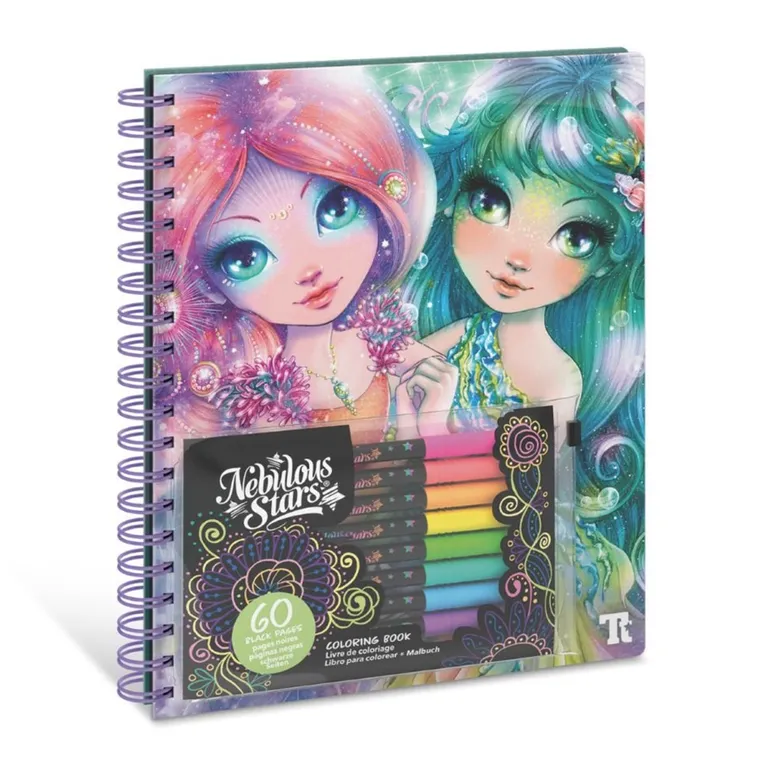 Nebulous Stars, Coralia, kolorowanki z czarnymi kartkami i pisakami