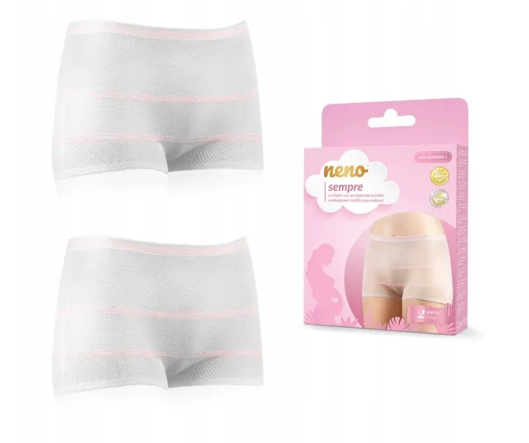 Neno, Sempre, wielorazowe majtki poporodowe, rozmiar L, 2 szt.